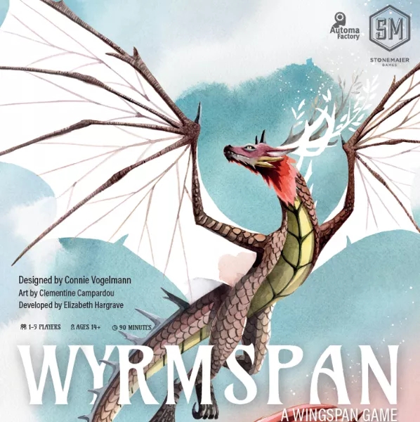 Wyrmspan box art showing a large dragon on the cover.